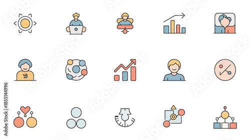 Warm Minimal Business Icons for Modern SaaS