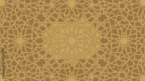 Intricate Golden Pattern Design Element Closeup.