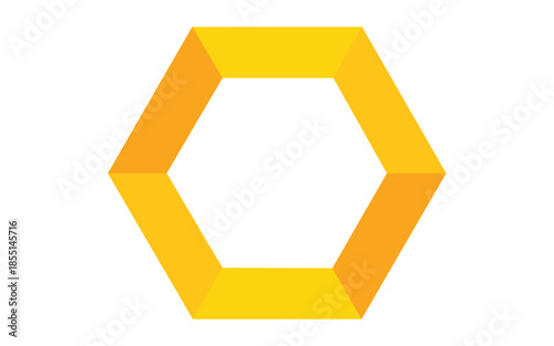 Hexagonal honey hive frame icon design element for corporate brand identity logo
