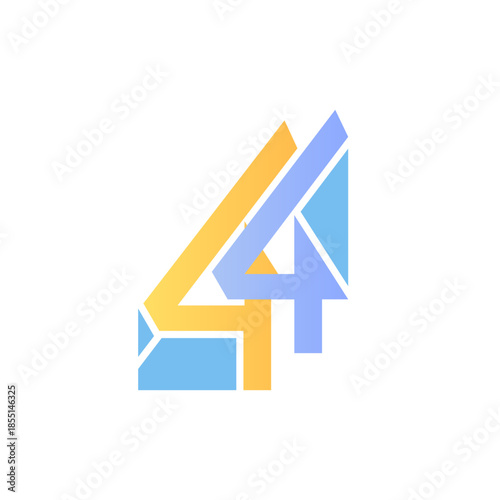 44 logo vector illustration