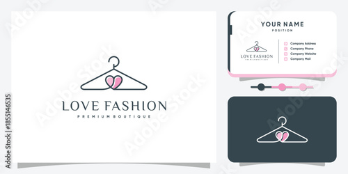 Fashion logo vector with minimalist design Premium Vector