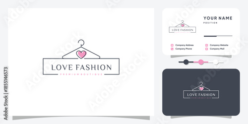 Fashion logo vector with minimalist design Premium Vector