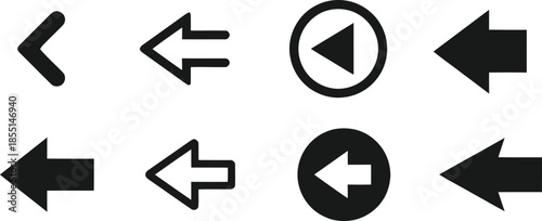 Arrow icon set, Collection different arrows sign, Modern simple arrows.