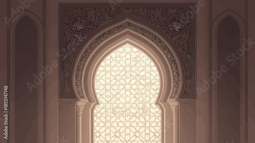 Ornate Islamic Archway with Intricate Design.