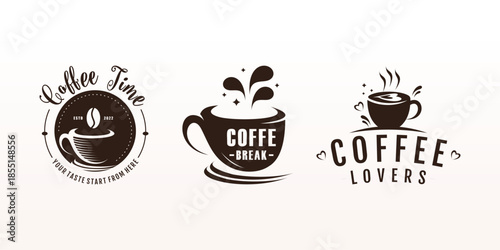 Coffee vector logo design with unique concept Premium Vector