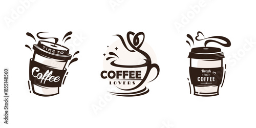Coffee vector logo design with unique concept Premium Vector