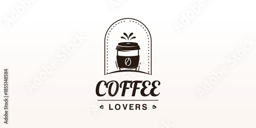 Coffee vector logo design with unique concept Premium Vector