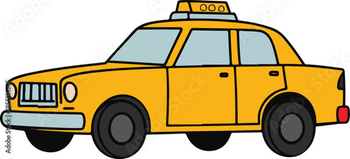 Taxi Vector on Transparent Background
