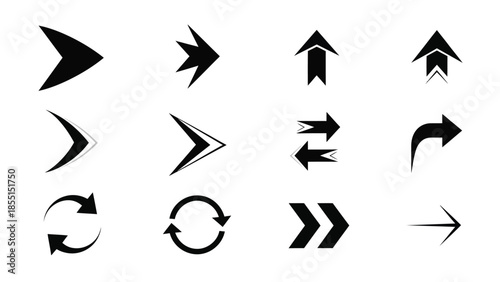 Arrow Icons Collection of Diverse Directional Symbols for Navigation and Design