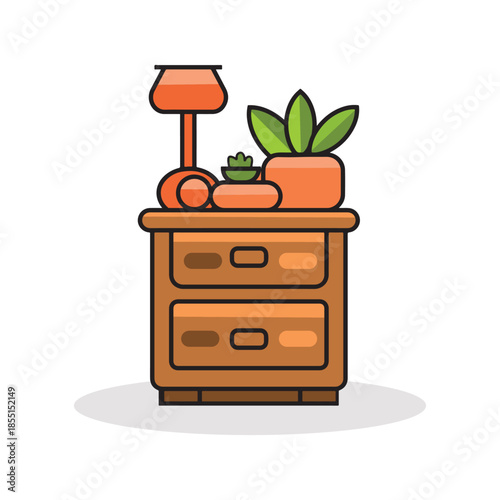 chest of drawers isolated on white