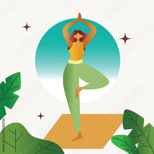 woman doing yoga