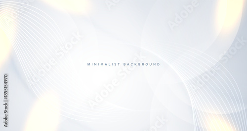 Minimalist abstract background with flowing line waves