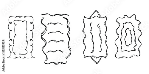 Illustration of tree trunk cross sections with varying patterns