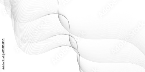 Abstract wave element for design. Digital frequency track equalizer. Stylized line art background. Vector illustration. Wave with lines created using blend tool. Curved wavy line, smooth waves.