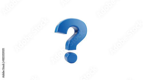 Blue Question Mark on Transparent Background