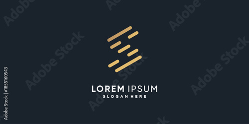 Letter S vector icon logo design with creative unique style Premium Vector