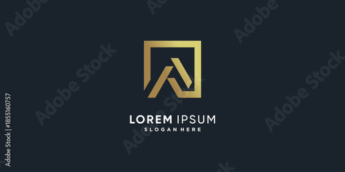 Letter A vector icon logo design with creative unique style Premium Vector