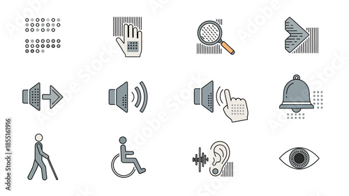 Collection of Simple Accessibility Icons.