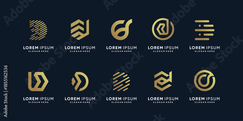 Letter D vector icon logo design with creative unique style Premium Vector