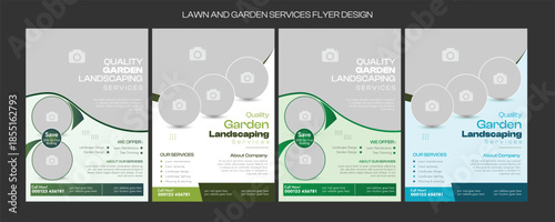 lawn and garden flyer design template landscaping services Tree and gardening service poster leaflet design. Lawn Care and Gardening Services Flyer Design, Landscaping leaflet design set 