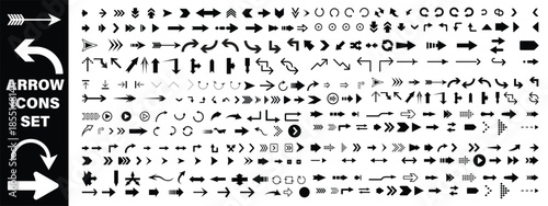 Arrow icons set. Arrow collection. Simple arrow big set. Collection different Arrows on flat style for web design or interface Arrow  big set design Vector illustration