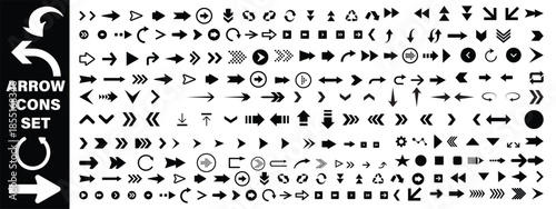 Arrow icons set. Arrow collection. Simple arrow big set. Collection different Arrows on flat style for web design or interface Arrow  big set design Vector illustration