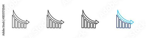 Crisis icon set outline multistyle vector illustrations concept