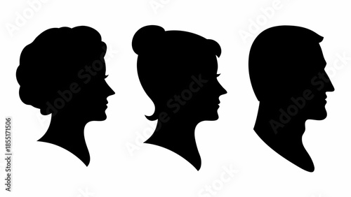 Set of Minimalist Black and White Silhouette SVG Icons for Modern Website Navigation and User Interface Elements