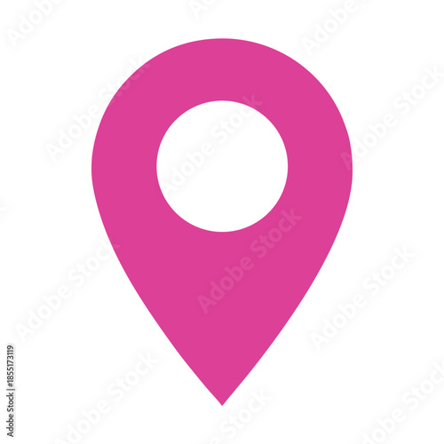 Pink Map Location Pin Pointer Icon