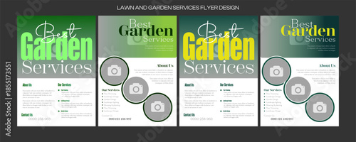 lawn and garden flyer design template landscaping services Tree and gardening service poster leaflet design. Lawn Care and Gardening Services Flyer Design, Landscaping leaflet design set