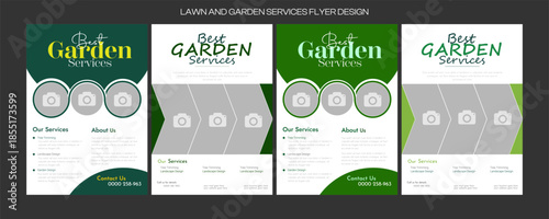 lawn and garden flyer design template landscaping services Tree and gardening service poster leaflet design. Lawn Care and Gardening Services Flyer Design, Landscaping leaflet design set