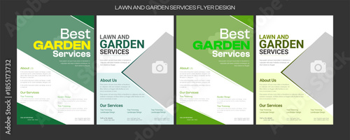 lawn and garden flyer design template landscaping services Tree and gardening service poster leaflet design. Lawn Care and Gardening Services Flyer Design, Landscaping leaflet design set