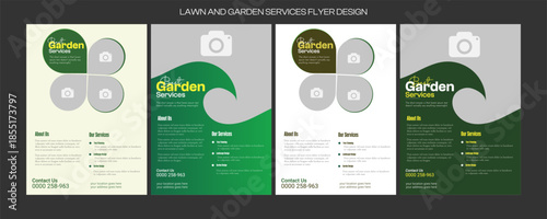lawn and garden flyer design template landscaping services Tree and gardening service poster leaflet design. Lawn Care and Gardening Services Flyer Design, Landscaping leaflet design set