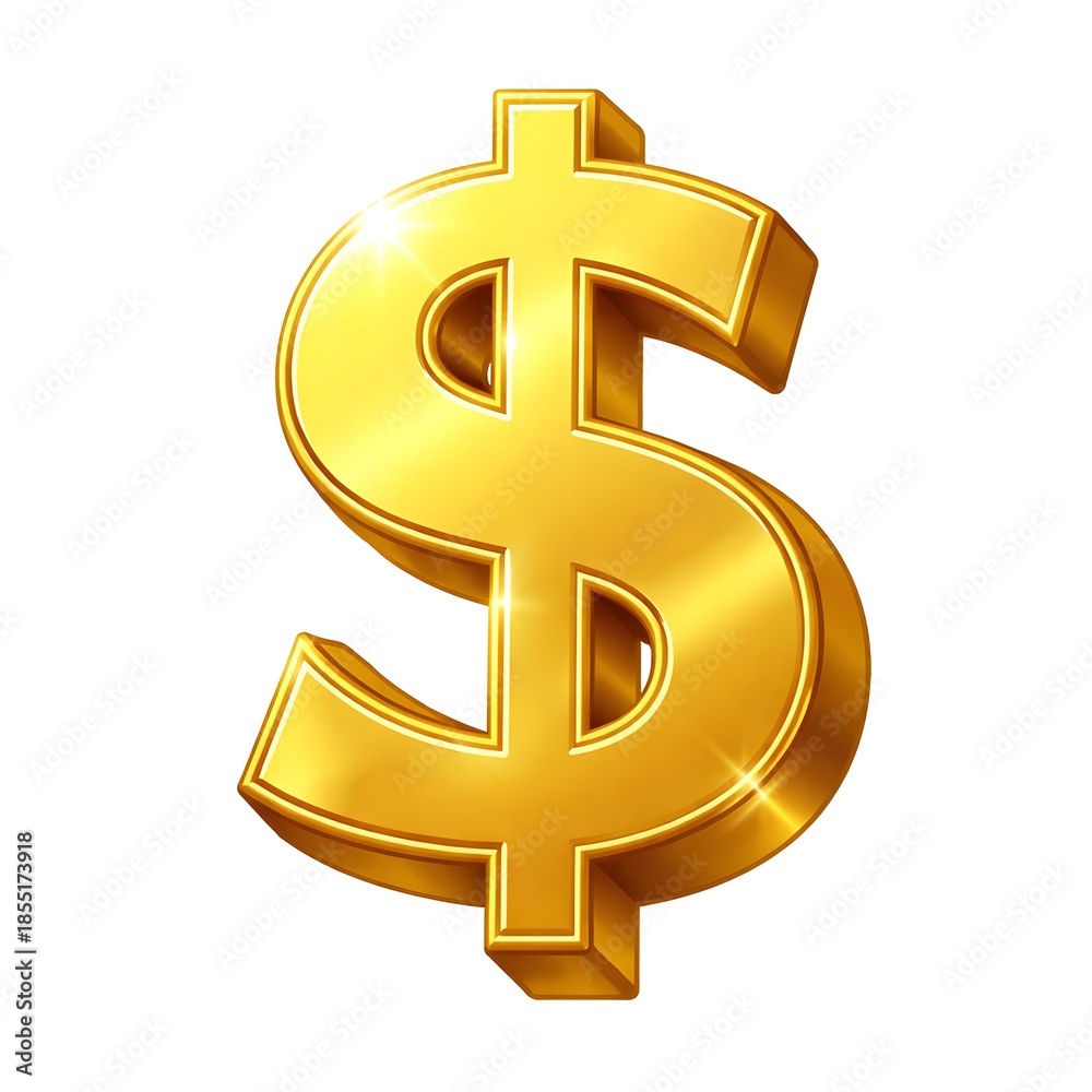 Fototapeta premium Golden dollar sign