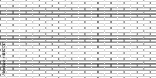 Brickwork wall block white concrete stucco isolated cement wall row urban interior limestone brick faced home and kitchen vintage wallpaper background.