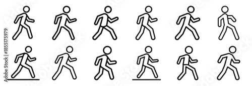 Set of outline icons fall prevention . construction simple line isolated icon set collection