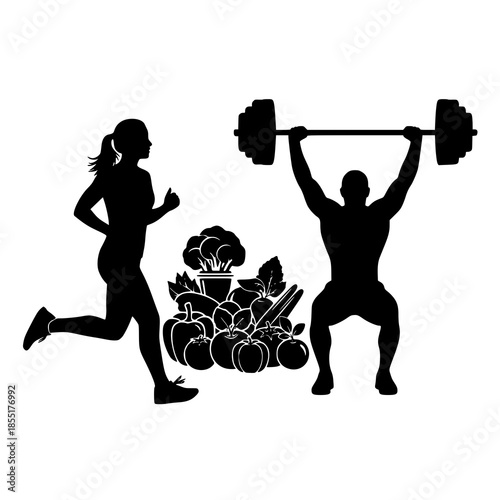 silhouette of a man lifting weights