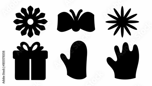 Universal Black and White Silhouette SVG Icon Bundle for General Purpose Web and Graphic Design, Minimalist Vector Elements