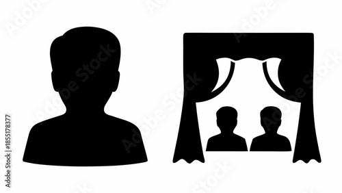 Comprehensive Universal Silhouette SVG Icon Set in Black and White, High-Quality Vector Graphics for Web Applications and Branding