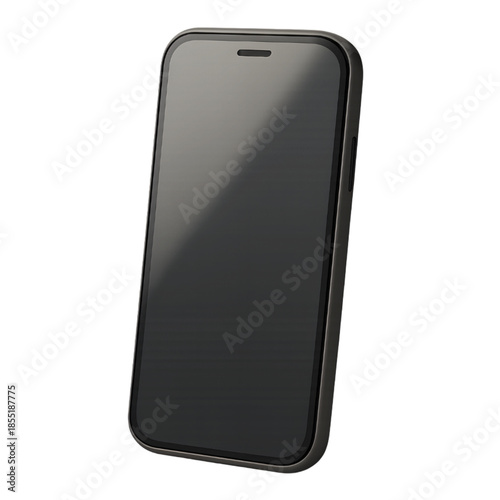 3D smartphone icon on transparent background isolated png.