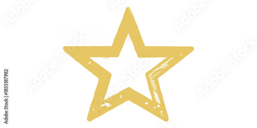 A simple golden star illustration on a black background digitally created
