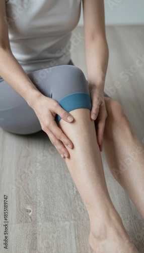 Person Examining Knee While Sitting