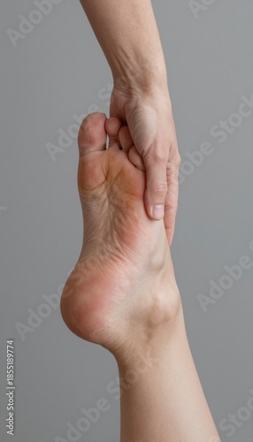 Supportive Hand Holding Ankles Gentle Touch
