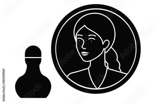 skin consultation icon vector silhouette