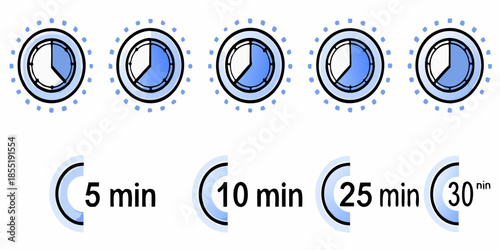 Visual representation of microwave cooking times with varying power levels