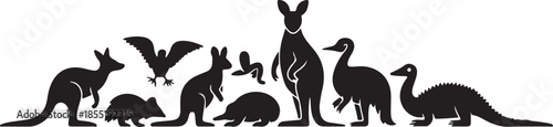 Kangaroo Standing Silhouette