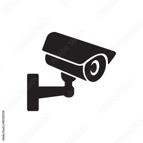 Surveillance Security Camera Icon – CCTV Monitoring Vector Clipart
