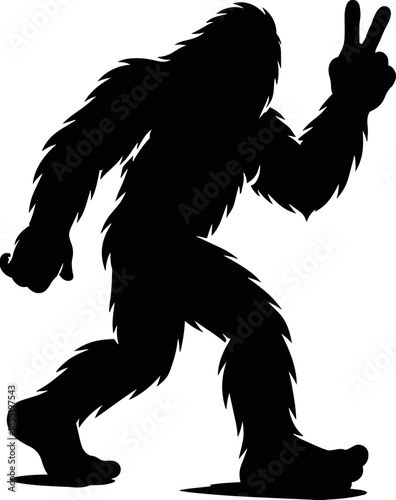 Bigfoot Peace Sign SVG Cut Files for Cricut & Silhouette


