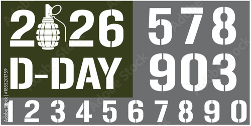 Layout for the "D-day 2026" car sticker
