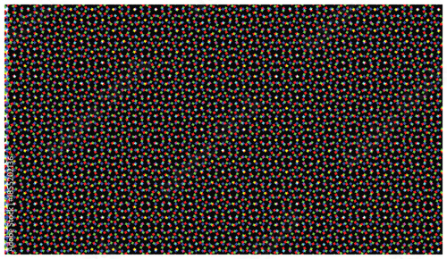 A seamless black and white industrial pattern featuring a dark metallic grid texture with chrome steel mesh holes and a textured carbon fiber surface for a modern vector wallpaper design